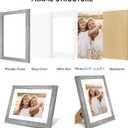 Hongkee 8x12 Picture Frame with Glass, Display Pictures 6x9 with Mat or 8 x 12 without Mat - Wall and Tabletop, 8 by 12 Photo Wooden Frames (Grey, 1 Pack)