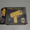 Money Gun Make It Rain Toy Gun Spary Prop Paper Fake Gun, Handheld Money Shooter Gun Cash Cannon Money Thrower Gun for Movies Party Supplies (Gold)