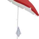 JEAREY 6.5ft Sun Shade Umbrellas, Portable Umbrella with Stand, Lightweight Sun Protection Free Standing Sport Umbrella for Outdoor Sports, Camping, Fishing, Patio, Beach, Red
