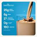 KATE FARMS Organic High Protein Chocolate Nutrition Shake, 25g Protein, 6g Fiber, 27 Vitamins and Minerals, 0g Sugar, Protein Drink, 11 oz (12 Pack)