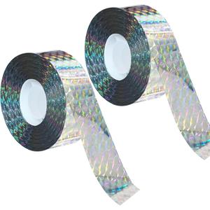 Bird Scare Tapes 500FT*2 Reflective Flash Tape for Birds, Bird Scare Device Double Side Ribbon Scare Birds Away for House, Garden, Yard, Orchard, Patio