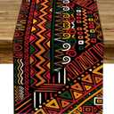 Sunwer Kwanzaa Table Runner Juneteenth African American Heritage Festival Holiday Party Decoration Home Kitchen Island Dining Room Decor 72Inches Long (13" x 72")