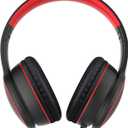 RORSOU R10 Over-Ear Headphones with Microphone, Lightweight Folding Stereo Bass Headset with 1.5M No-Tangle Cord, Portable Wired Headphones for Smartphone Tablet Computer MP3 / 4 (Black)