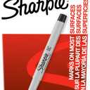 Sharpie Permanent Markers Ultra Fine Tip Markers Set Quick Drying And Fade Resistant Artist Marker For Wood Plastic Paper Metal And More Drawing Coloring And Poster Marker Black 12 Count
