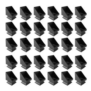 TOUCAN Stair Spindle Shoes for Indoor Staircase Balusters, Satin Black Slant Shoes with Screw Apply to 1/2Square Iron Balusters(30pcs)