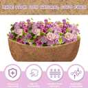 Riare 4 Pack 36 Inch Trough Coir Liners for Planters, Pre-Formed Coconut Coir Replacement Natural Coco Fiber Window Box Liners for Wall Planter, Window Basket Deck Railing Planter