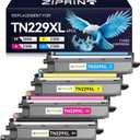 ZIPRINT TN229XL TN229 Toner 4 Pack Compatible Replacement for Brother TN229XL TN 229 Toner Cartridges for MFC-L3780CDW HL-L3280CDW MFC-L3720CDW HL-L3220CDW HL-L3300CDW HL-L3295CDW Printer