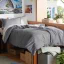 Bedsure Duvet Cover Twin/Twin XL Size - Soft Double Brushed Bedding Set for Kids & Adults, Zipper Closure, 2 Pieces, Includes 1 Duvet Cover (68"x90") & 1 Pillow Sham, NO Comforter, Grey