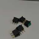 QTEATAK KCD1 SPST On/Off 3-Pin 2-Position Snap DC 12V-24V 20A Green LED Boat Rocker Toggle Switch - 5Pack (Only for DC12-24V)