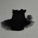 SOBOWO Baby Girl Black Dress Toddler Flower Sequin Tulle Sleeveless Birthday Wedding Formal Party Dresses Princess 0-3M