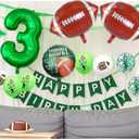 2 x Football Balloons Arch Kit for Party Decorations,32-Inch 3st Birthday Number Balloons set with Latex Balloons, Star & Football Foil Balloons for Football Birthday Party,Baby Shower, Game Day Decor