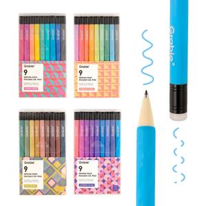 Grabie 36 Colors Erasable Gel Pens, Make Mistakes Disappear Colored Pens, Assorted Color Inks for Drawing Writing Planner, Set of 36