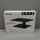 BoYata Monitor Stand, Adjustable Monitor Riser Metal Computer Stand Compatible with TV, PC, Laptop, Computer, iMac, and All Screen Display-Black