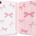 Case for Samsung Galaxy Tab A11+ Plus 11 Inch 2026 / A9+ Plus 2023, Slim Shockproof Clear Transparent Back Protective Cover with Pen Holder,Auto Wake/Sleep, Pink