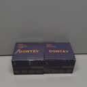 Dontay 2 Pack Pocket Door Privacy Lock, Flush Handles, 2-3/8" Backset, (Bed/Bath) Latch, Recessed Knob, Hardware for 1 3/8” to 2 3/16” Thickness Door (Including Edge Pull, Matte Black, Square)