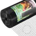 Hardware Cloth Black 1/4 inch 48 x 100 ft 23 Gauge Vinyl Coated Welded Wire Mesh Roll PVC Coated Welded Wire Roll Chicken Rabbit Snake Cage Welding Fencing