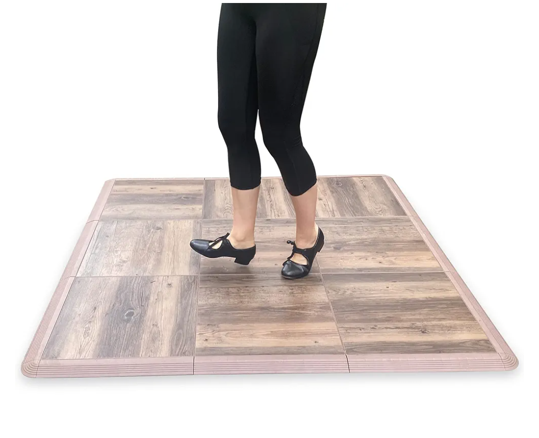 Dance Floor Tiles, Interlocking Dance Floor Tiles for Ballet, Tap, Jazz, and Irish Dance | Portable Dance Floor Tiles for Indoor Dance Flooring Size 2 x 2 Feet, 28 Pcs