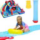ELEMARA 19.1ft Kids Inflatable Water Slide with Sprinklers, Bodyboard, Big Backyard Water Park for Summer Outdoor Play