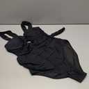 Women Plus Size One Piece Swimsuits - Tummy Control Bathing Suits Full Coverage Twist Front Ruched Swimwear 2025 Size L Black