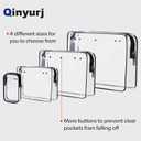 4 packs Clear Pouches for Bogg Bag Accessories Clear Beach Tote Bag Storage Travel Cosmetic Organizer (Black)