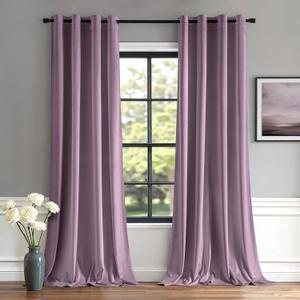 MIULEE Velvet Curtains Lavender Light Purple Elegant Grommet Thermal Insulated Soundproof Room Darkening Curtains/Drapes for Classical Living Room Bedroom Decor 52 x 96 Inch Set of 2 MIULEE Velvet Curtains Lavender Light Purple Elegant Grommet Thermal Insulated Soundproof Room Darkening Curtains/Drapes for Classical Living Room Bedroom Decor 52 x 96 Inch Set of 2