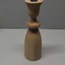 HD Designs Metal Wood Taper Candle Holder Lg - Natural