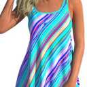 ROSEWE 2025 Tankini Swimsuits for Women, Two Piece Bathing Suits with Shorts, Modest Tank Top Swim Dress Size M