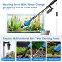 Electric Aquarium Gravel Cleaner, 530GPH Fish Tank Vacuum with Water Changer, Sand Washer, Debris Remover, Quiet 32W Pump for Freshwater Tanks, Blue (Blue)