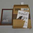 Americanflat 4x6 Picture Frame with Shatter-Resistant Glass - Streamline Collection - Thin Border Photo Frame for Tabletop and Wall Display - Hanging Hardware and Easel Stand Included - Walnut