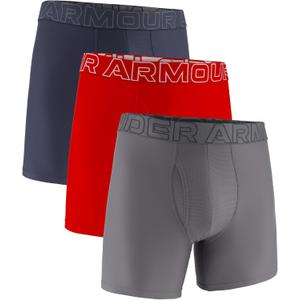 Under Armour Men's Performance Tech Boxerjock Brief Underwear, 6" Inseam, All-Day Comfort & Ultra-Soft, 3-Pack (XL)