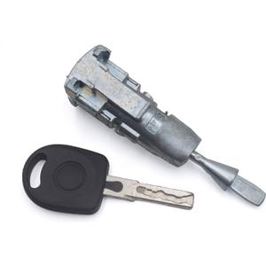 RuiWen Door Lock Cylinder Assy 1K5837168B Compatible with VW Jetta Golf MK6 MK7 2006 2007 2008 2009 2010 2011