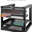 Tecmojo 9U Fixed Wall Mount Network Rack 15.8inch Depth Open Frame for Server Data/AV/IT/Communication/Computer Equipment/Patch Panel Heavy Duty