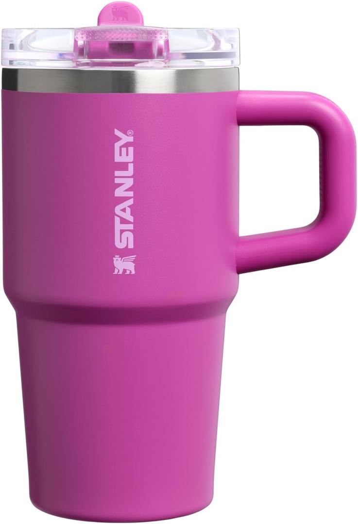 STANLEY Quencher ProTour Flip Straw Tumbler with Leakproof Lid | Built-In Straw & Handle | Cupholder Compatible for Travel | Insulated Stainless Steel Cup | BPA-Free (20 Ounces, Dark Blossom)