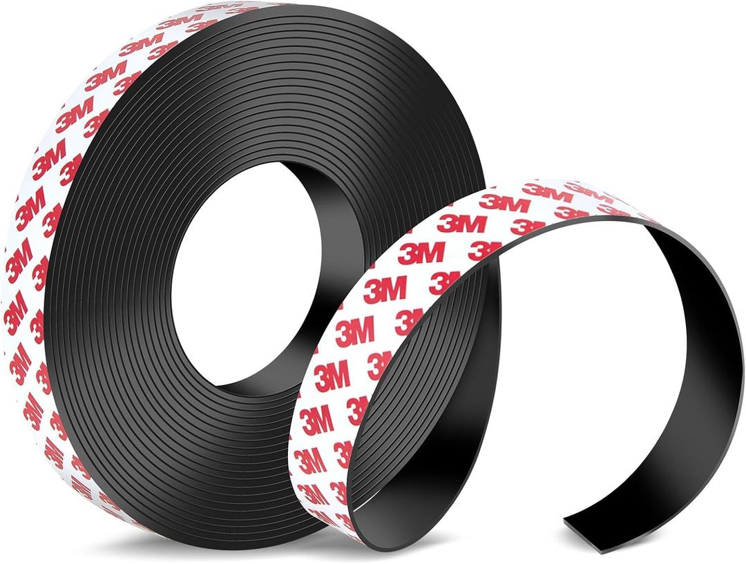 DTLHCNCT Magnetic Tape - 1" x 32ft Magnet Strip Tape Roll with Strong Adhesive Backing for Kitchen, Office, School Organization, Easy to Use and Multipurpose.(0.06" Thick)
