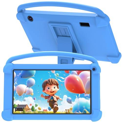 YQSAVIOR Kids Tablets, Android 12 Tablet for Kids, 4GB RAM 32GB ROM Toddler Tablet 7 inch IPS Screen, Parental Control, 2+5MP Dual Camera, Shockproof Case for Educational Games, Blue