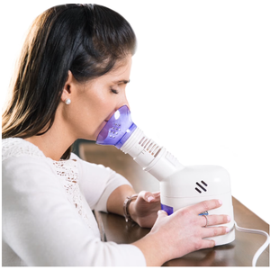 MABIS Facial Steamer, Steam Inhaler, FSA Eligible, Vaporizer or Vocal Steamer with Aromatherapy Diffuser and Soft Face Mask for Cleansing, Sinus Pressure, Congestion, Colds and Cough, 25mL