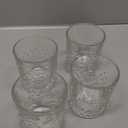 Elle Decor Bistro Weave 4 Pc Set Old Fashion, Clear-Glass Elegant Barware and Drinkware, Dishwasher Safe, 10.8 Oz