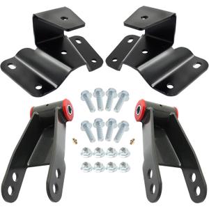 4'' Lowering Shackles and Hangers Kit for Ford F150 F100 1973-1996 Pickup Truck 2WD Rear Leveling Suspension Drop Set