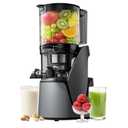 anOruus Juicer Machines, 3-in-1 Cold Press Juicer with 6.5" Extra Large Chute, 100oz Large Capacity, AC Motor, Makes Juice, Nut Milk & Sorbet, Premium Gray