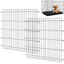 Tandefio 2 Pack Dog Crate Divider Panel for 48 Inch Crates - Adjustable Metal Pet Kennel Divider for Large, Medium & Small Dogs | Easy Installation & Secure Design (28 x 29.1 Inches)