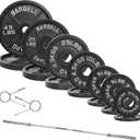 Fitvids Olympic 2-Inch Cast Iron Barbell Set, Style #1