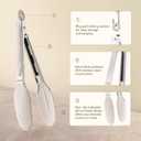 CAROTE Tongs for Cooking Heat Resistant Stainless Steel Kitchen Tongs with Non Scratch Silicone Tips, Perfect for Nonstick Cookware, BBQ Tongs Set of 3 (7"+9"+12")