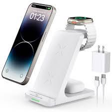 3 in 1 Magnetic Wireless Charging Station Apple 20W Mag-Safe Charger Stand Magnetic Wireless Charger for iPhone 16 15 14 13 12 Pro/Pro Max/Plus/Mini AirPods 2/3/Pro iWatch Ultra/8/7/SE/6/5/4/3/2 