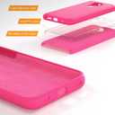E Segoi Moto G Play 2021 Case, Liquid Silicone Gel Rubber Shockproof Case Soft Microfiber Cloth Lining Cushion Compatible with Motorola Moto G Play 2021 6.5 inch (Hot Pink)