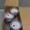 SupBri Rose Shadow LED Flameless Candles, 6PCS Romantic Battery Operated Candles Led Pillar Candles for Valentines Anniversary Wedding Christmas Decorations(White, D 2.5" x H 7.2")