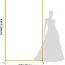 Asee'm 6.6FTx4FT Gold Wedding Arch Backdrop Stand Square Metal Rectangular Arch Frame for Ceremony Party Birthday Bridal Baby Shower Anniversary Arbor Balloon Decoration