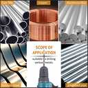 17/64 Inch Cobalt Drill Bit Set, M35 Jobber Length Twist Drill Bits,Suitable for Drilling in Hard Metal, Stainless Steel, Cast Iron,5 Pieces