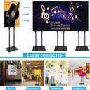 Poster Stand Heavy Duty - 4 Pack Double Sided Poster Board Stand with Base Adjustable Poster Stands for Display Banner Foam Free Standing Pedestal Sign Holder Floor Stand Outdoor Black