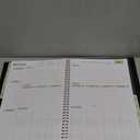 2025-2026 Planner - Business Planner 25-26, 3-Tier Schedule Planning Notepad, 2025 - 2026, Appointment Book, 8.74" x 11.38", 60 Minutes Intervals + Leather Cover + Monthly Tabs + Pocket - Black