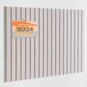 Lightomorrow Bulletin Board, 36 x 24 inches Felt Board Decorative Pin Board, 3' x 2' Cork Board Alternative for Wall, Foldable Photo Board with 20 Pushpins - Oatmeal Stripes